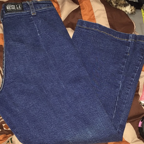 Vintage Watch L.A. Studded Ankle Slit Crop Denim - Picture 4 of 10